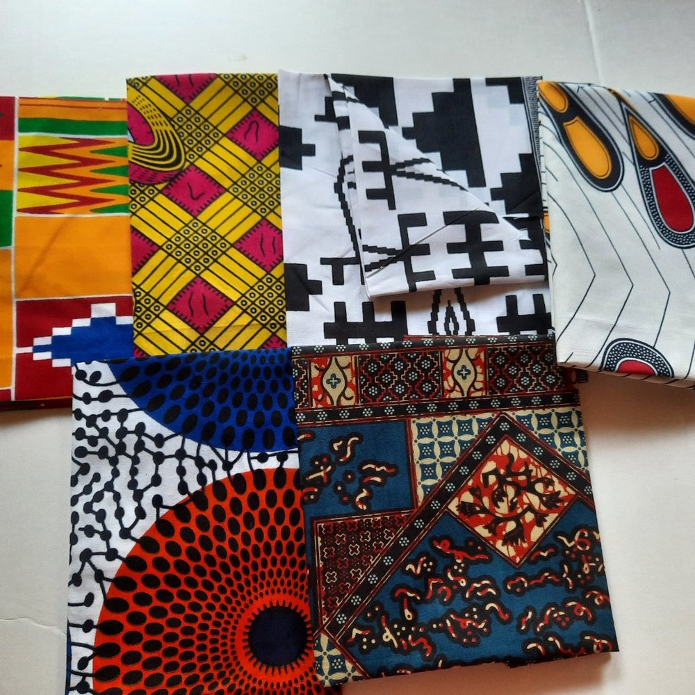BOGO BUY ONE GET ONE FREE--6 Random Fat Quarter Bundle/African Fabric/6 Pcs - - Picture 14 of 14